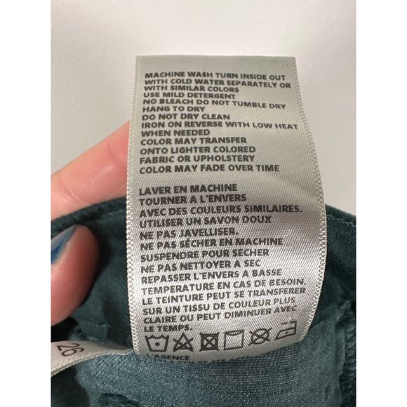 L'Agence Piper Skinny High Rise Womens Size 26 Evergreen Green Velvet - Picture 10 of 10